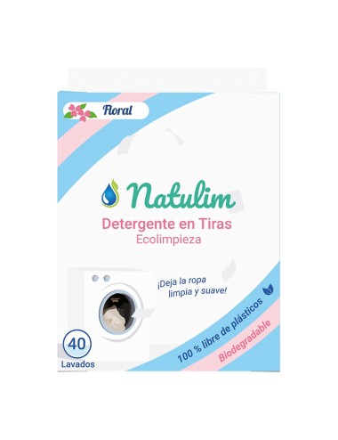 Detergente en tiras floral 40 lavados