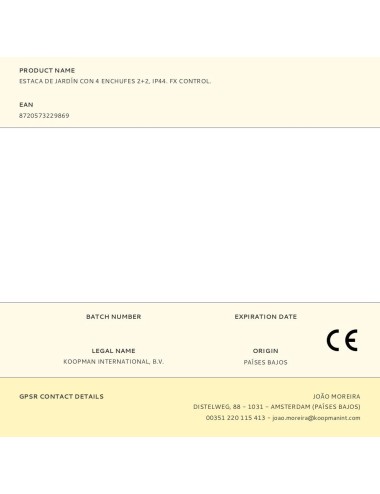 Base múltiple, 2 uds, 2 tomas schuko estaca jardin, con tapas, ip44 negra