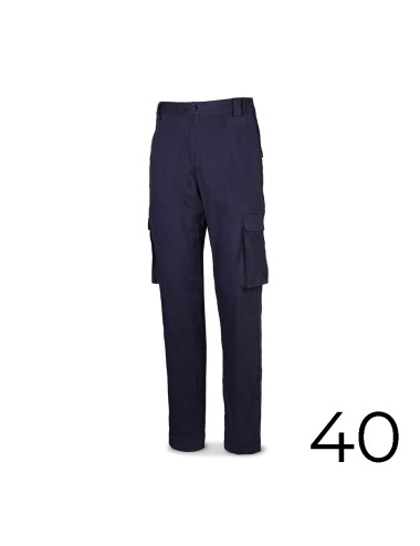 Pantalón strech 98% algodon 2% elastano 240g. azul marino talla 40 588pbsam/40