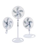 Ventilador 3 en 1, blanco, potencia 45w, aspas ø40 cm, altura regulable 107-133 cm