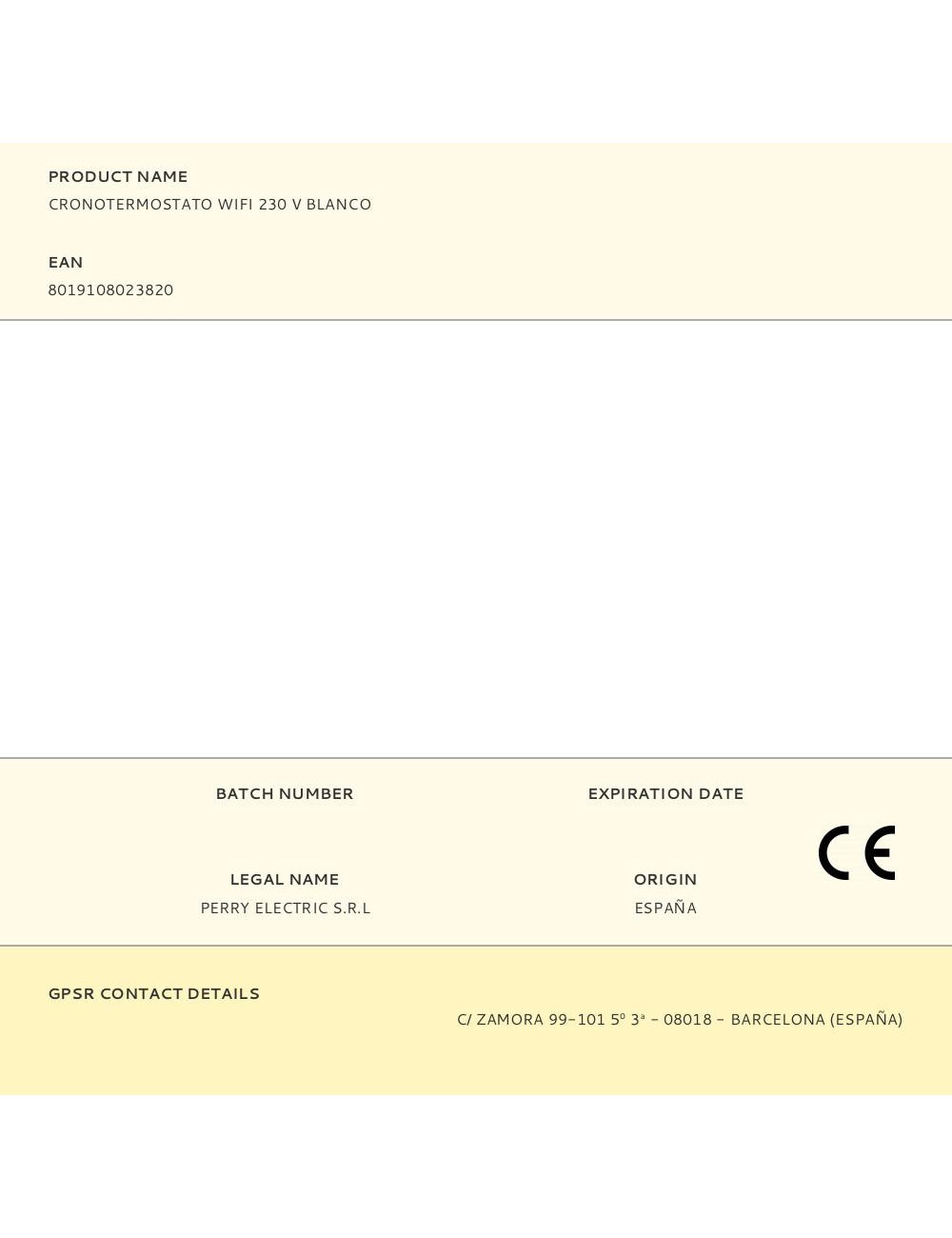 Cronotermostato wifi 230 v blanco