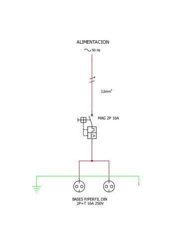 Cuadro industrial montado de 8 elementos, 215 x 160 x 200 mm