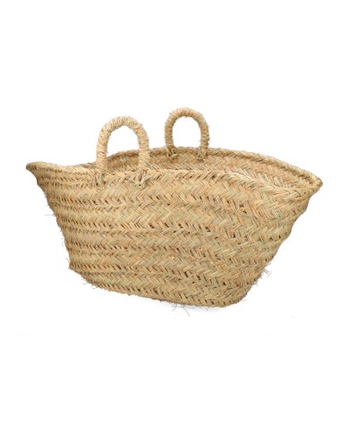 Cesta oval para leñero de esparto 60 x 35 x 45 cm