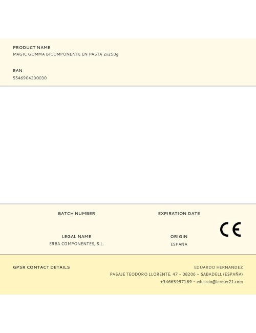 Magic gomma bicomponente en pasta 2x250g