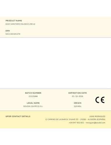 Sellador easy sanitarios blanco 290 ml