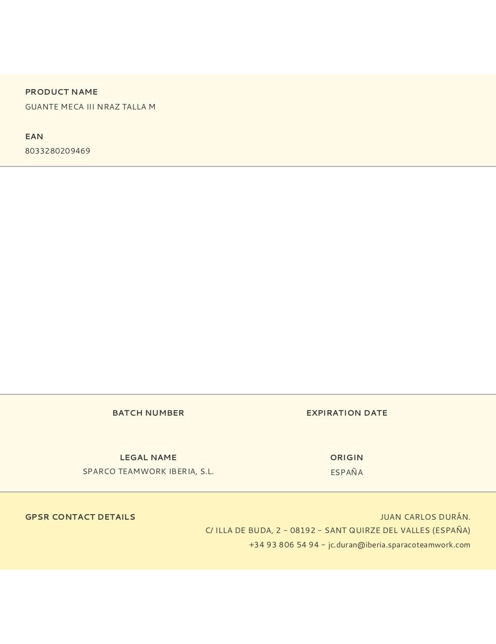 Guante piel sintética, meca iii nraz, azul, t-m