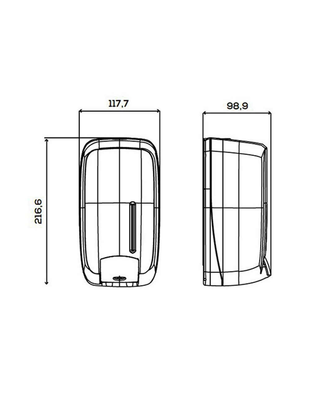 Dosificador de jabón timeless abs reciclado negro jofel