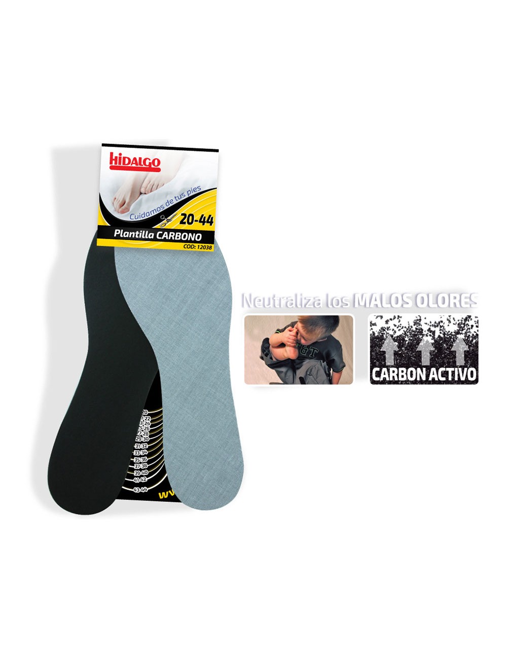 Plantilla para calzado carbono