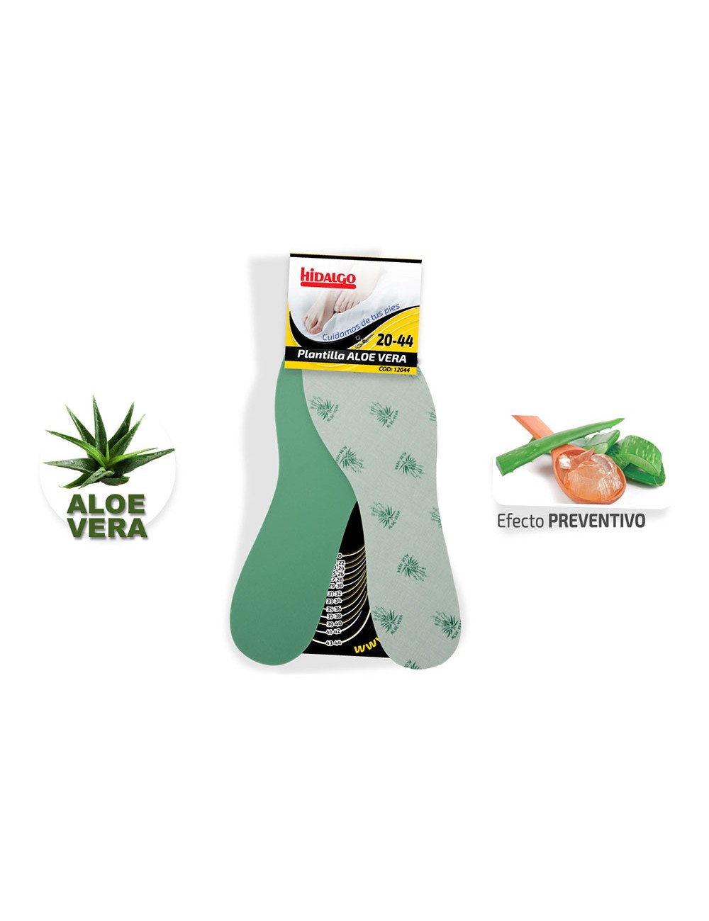 Plantilla para calzado aloe vera