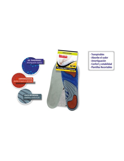 Plantilla para calzado plus silicona t: 42-46