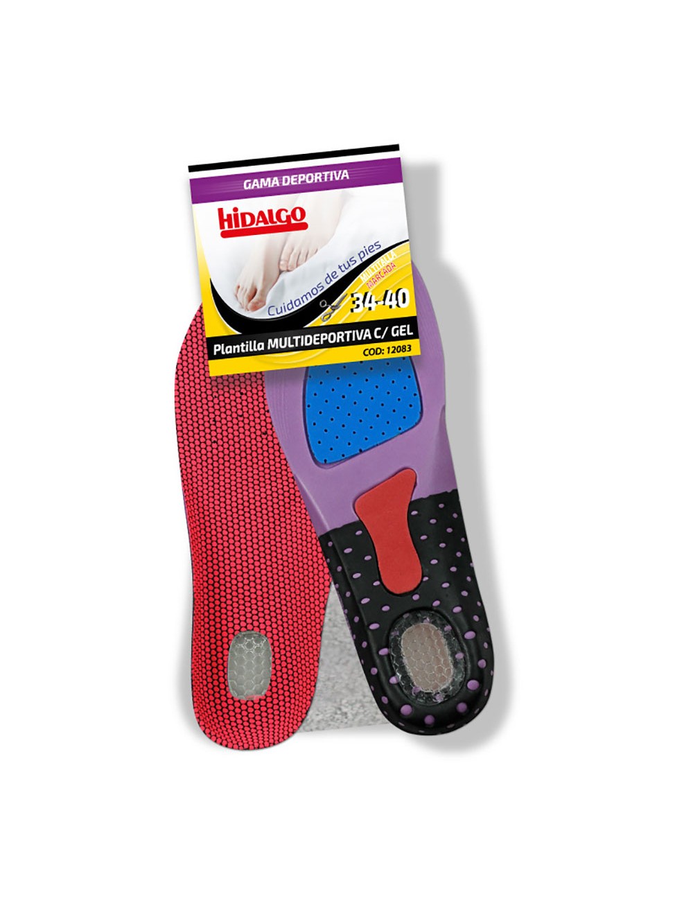 Plantilla para calzado multideportiva gel t: 34-40