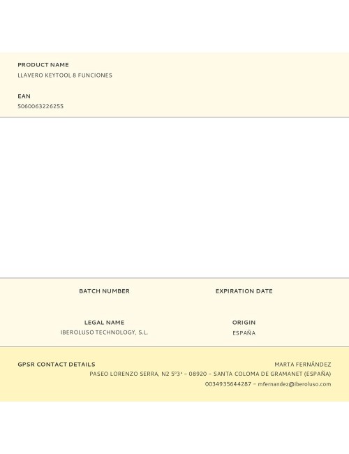 Llavero keytool 8 funciones