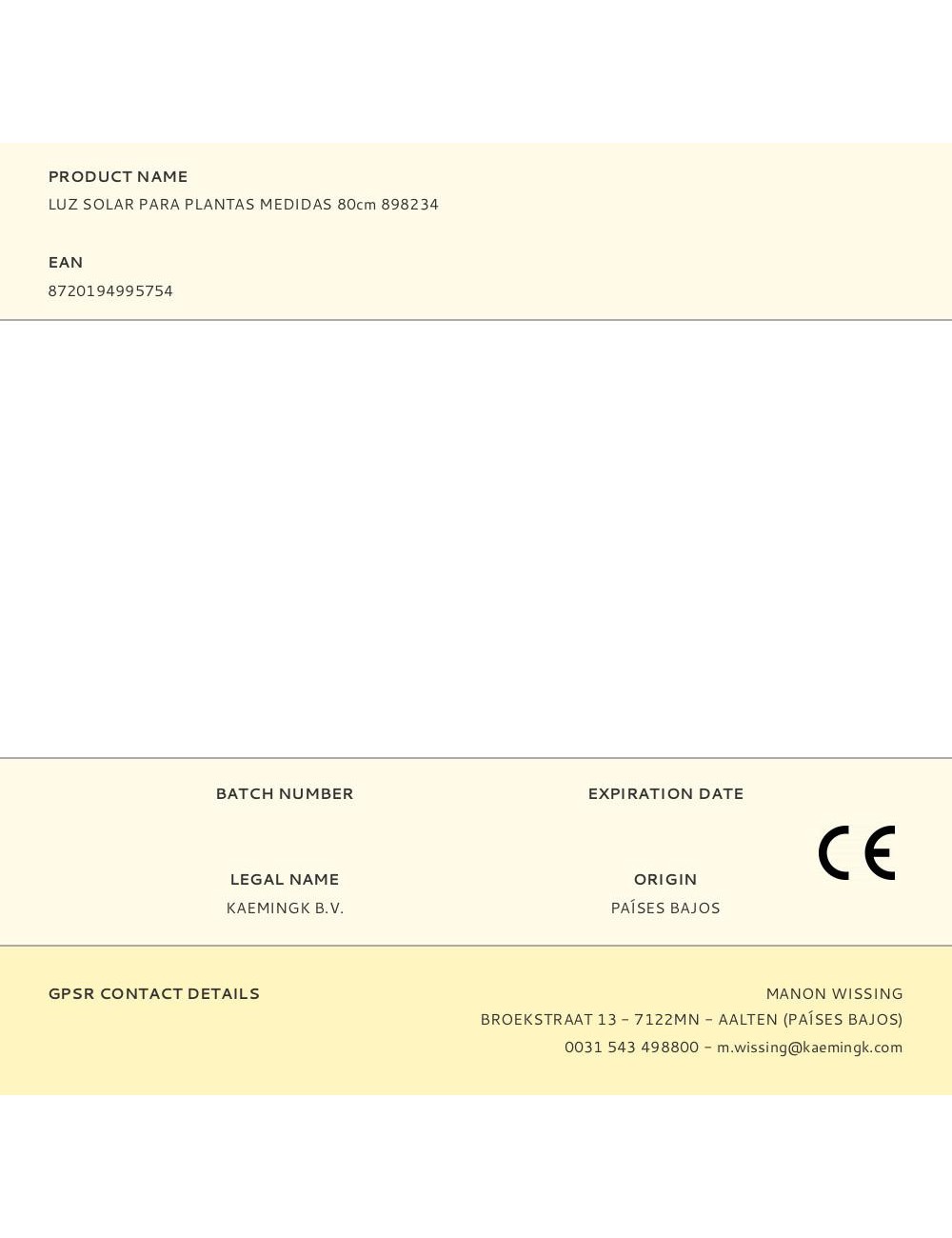 Luz solar para plantas medidas 80cm 898234