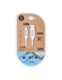 Cable nylon usb-a a lightning 1m blanco