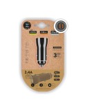 Cargador doble mechero coche negro 2,4a -12w tech one tech