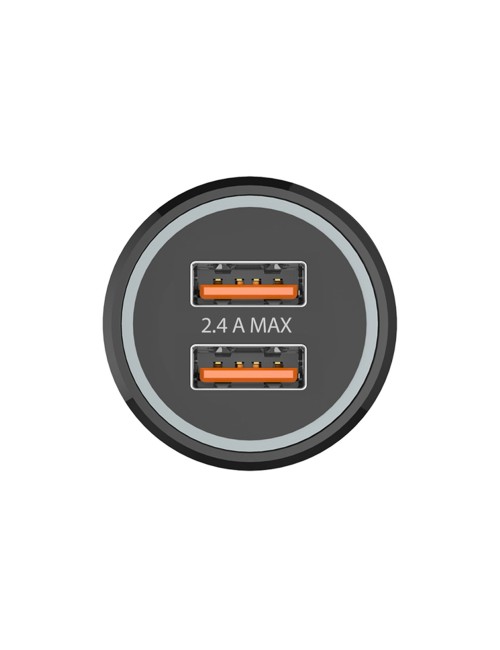 Cargador doble mechero coche negro 2,4a -12w tech one tech