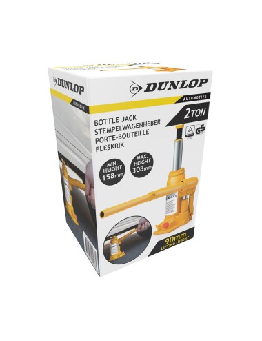 Gato hidráulico de botella 2 toneladas ø9,2 x 15,5 cm 2,4 kg