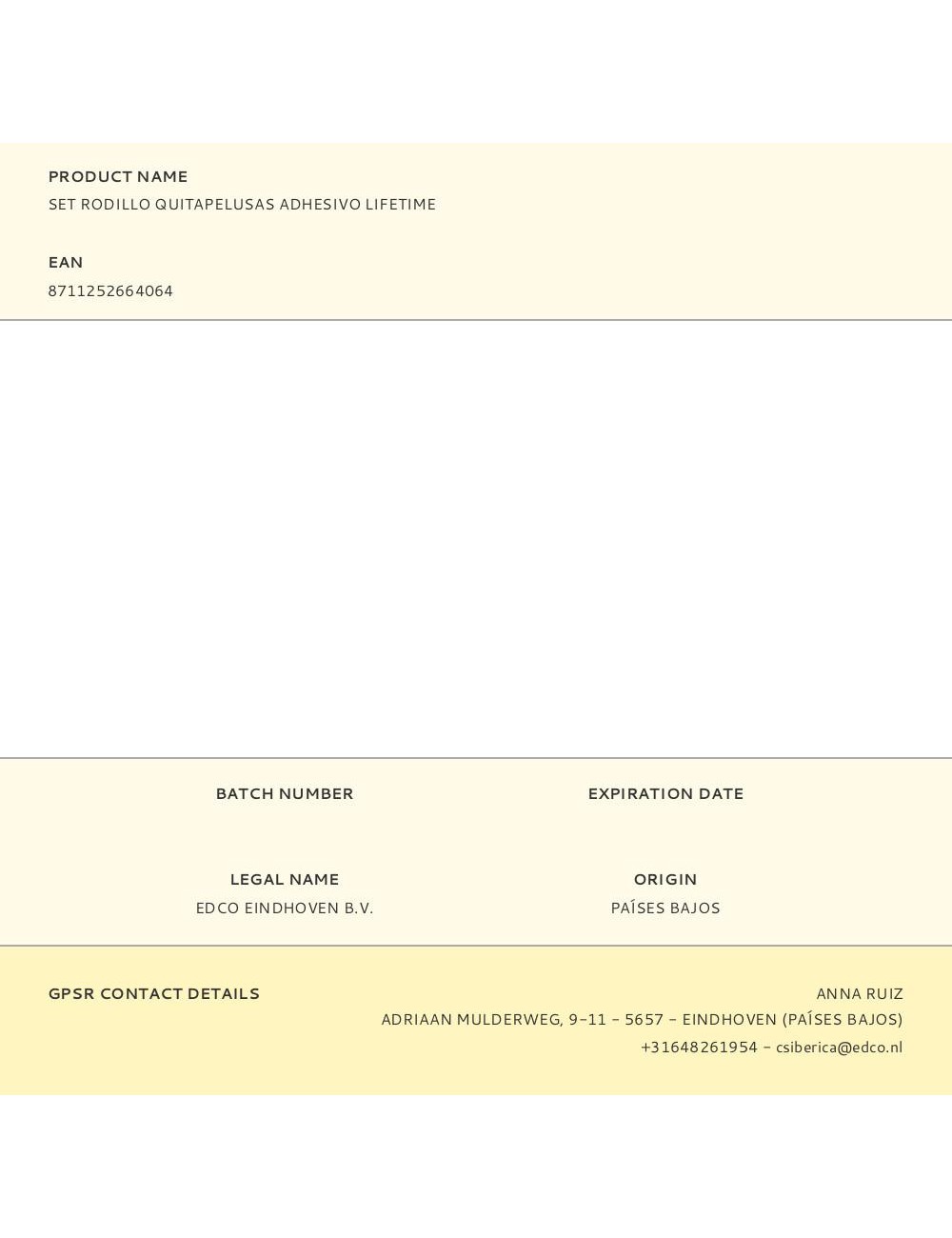 Set rodillo quitapelusas adhesivo lifetime