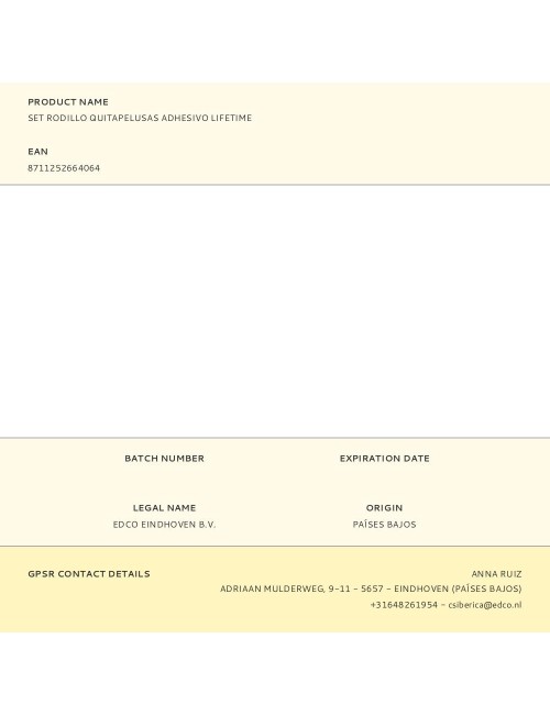 Set rodillo quitapelusas adhesivo lifetime