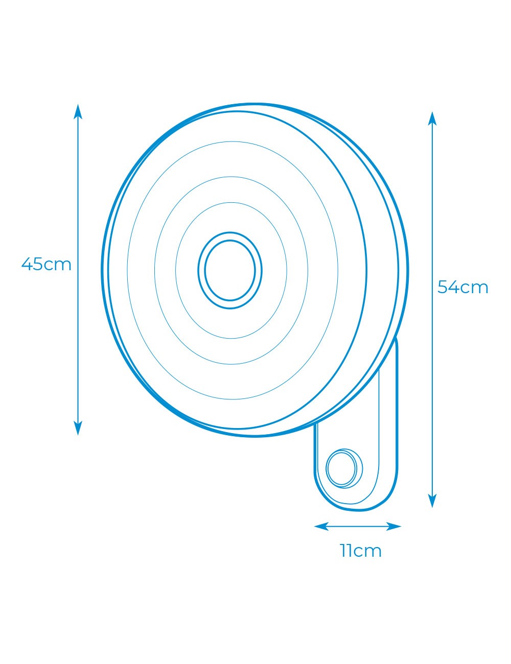 Ventilador pared mando a distancia, blanco, potencia 55 w 57,24 db aspas ø40 cm