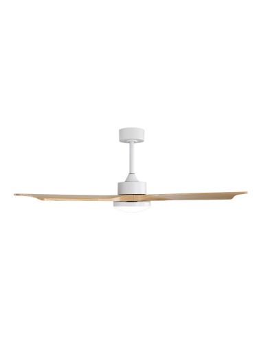 Ventilador de techo modelo báltico con 3 aspas de madera ø132cm luz led 3000/4000/6000k, 3cct, potencia: 20 w, color blanco