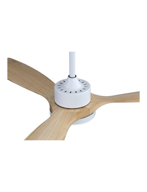 Ventilador de techo modelo báltico con 3 aspas de madera ø132cm luz led 3000/4000/6000k, 3cct, potencia: 20 w, color blanco