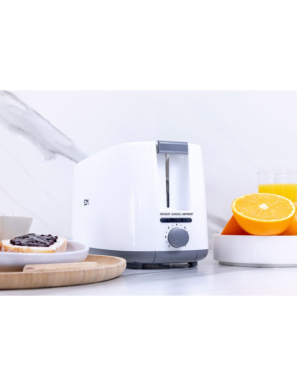 Tostadora doble ranura larga white design 1400 w