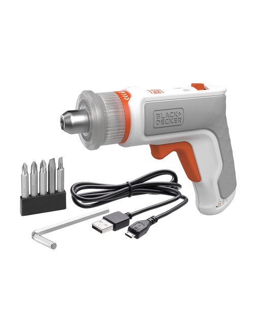 Kit: atornillador hexdriver 3,6v + aspirador de mano 3,6v bcknvcrta01-qw black & decker