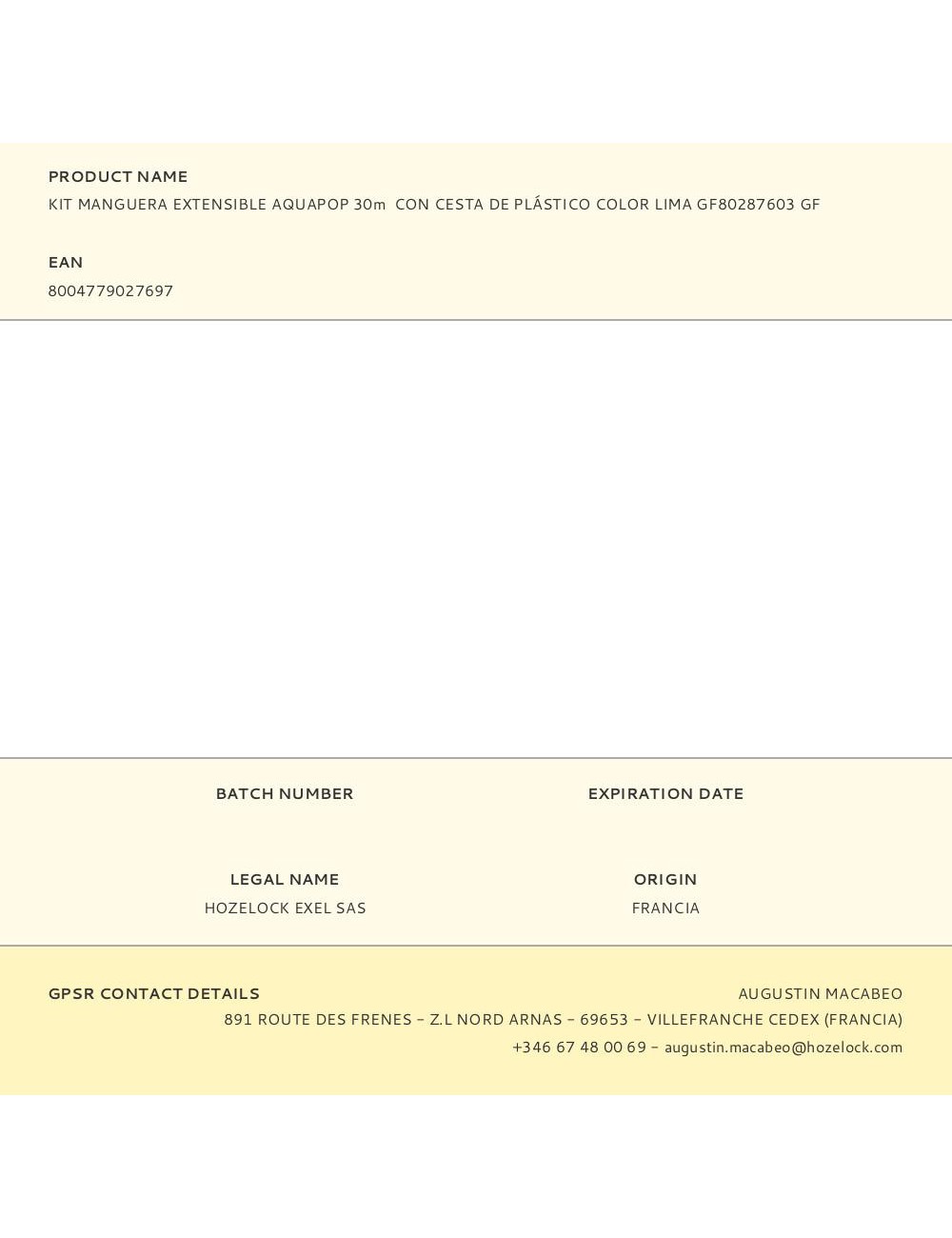 Kit manguera extensible aquapop 30m con cesta de plástico color lima gf80287603 gf