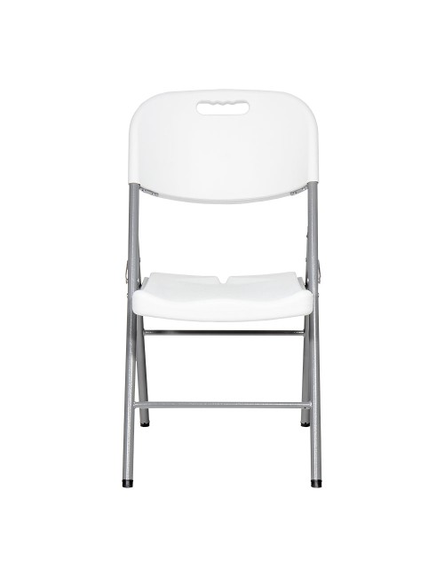 Silla plegable blanca 86,5 x 47 x 54 cm