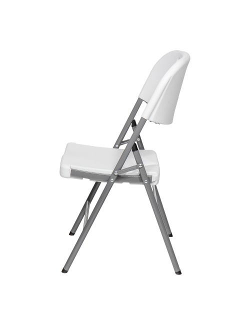 Silla plegable blanca 86,5 x 47 x 54 cm