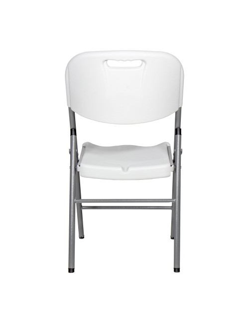 Silla plegable blanca 86,5 x 47 x 54 cm