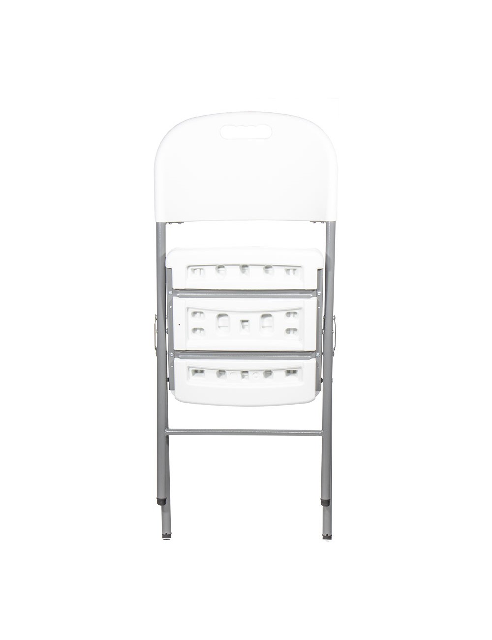 Silla plegable blanca 86,5 x 47 x 54 cm