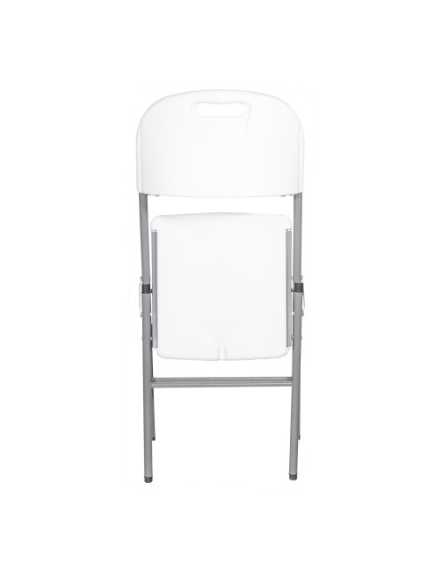 Silla plegable blanca 86,5 x 47 x 54 cm