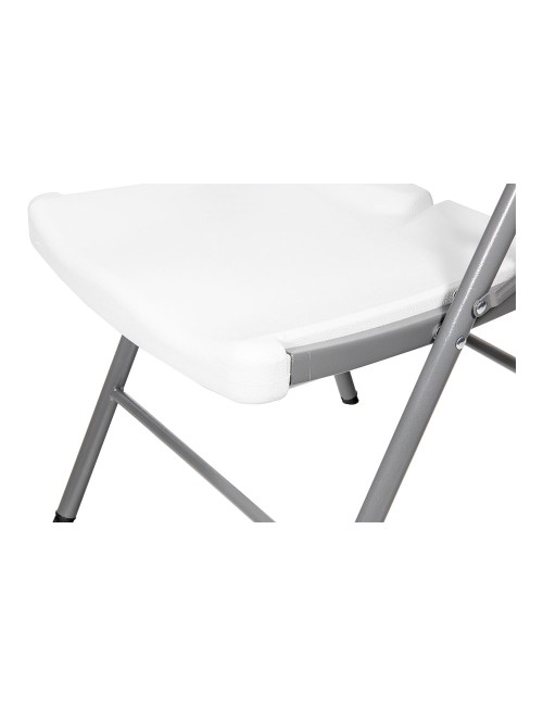 Silla plegable blanca 86,5 x 47 x 54 cm