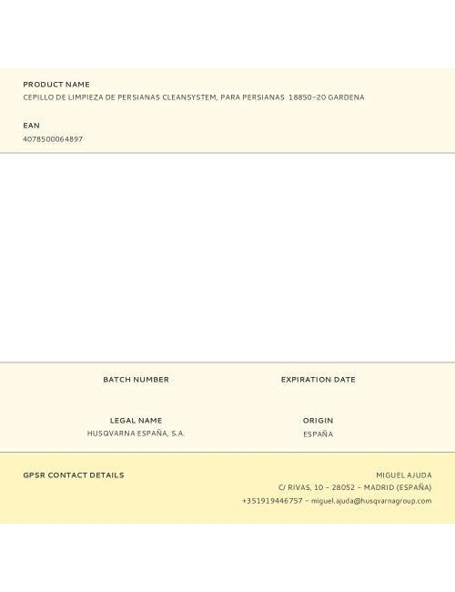 Cepillo de limpieza de persianas cleansystem, para persianas 18850-20 gardena