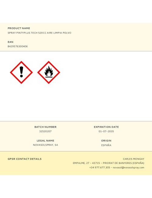 Spray tech 520 cc aire limpia polvo