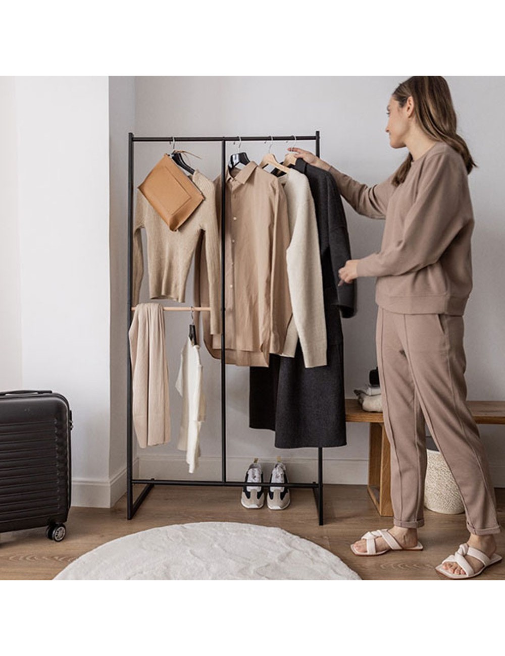 Perchero burro hangy one negro hasta 15 kg