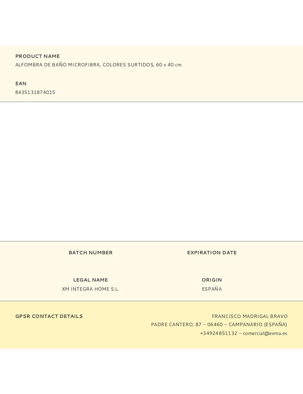 Alfombra de baño microfibra, colores surtidos, 60 x 40 cm