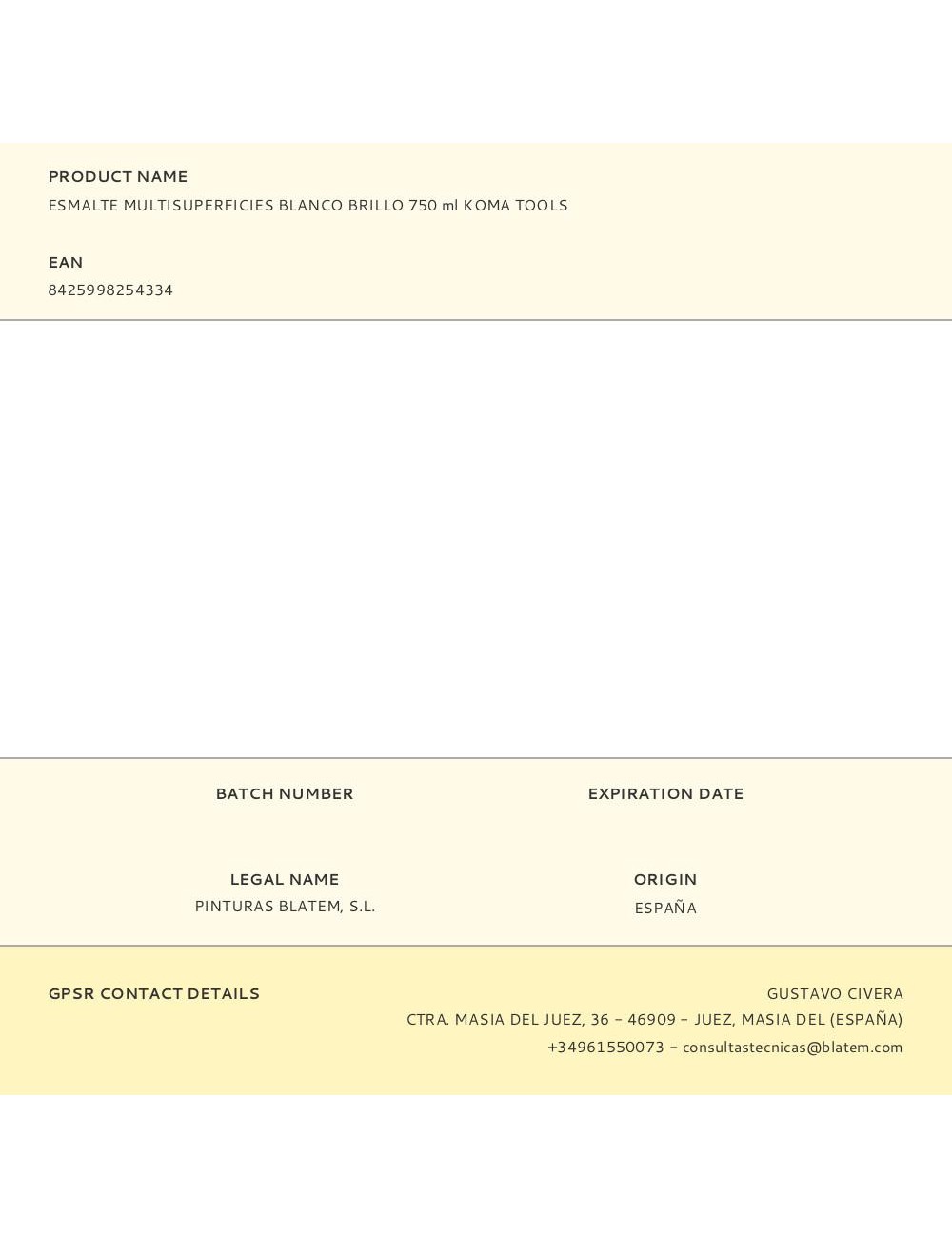 Esmalte multisuperficies blanco brillo 750 ml