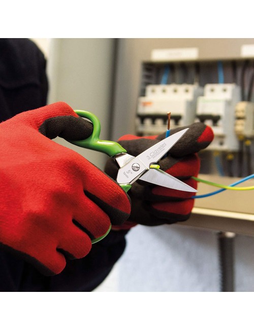 Tijera de electricista clásica aislante 17 cm