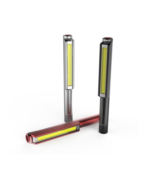 Linterna lil larry. base magnética clip. por la compra de 18 unidades un expositor de regalo