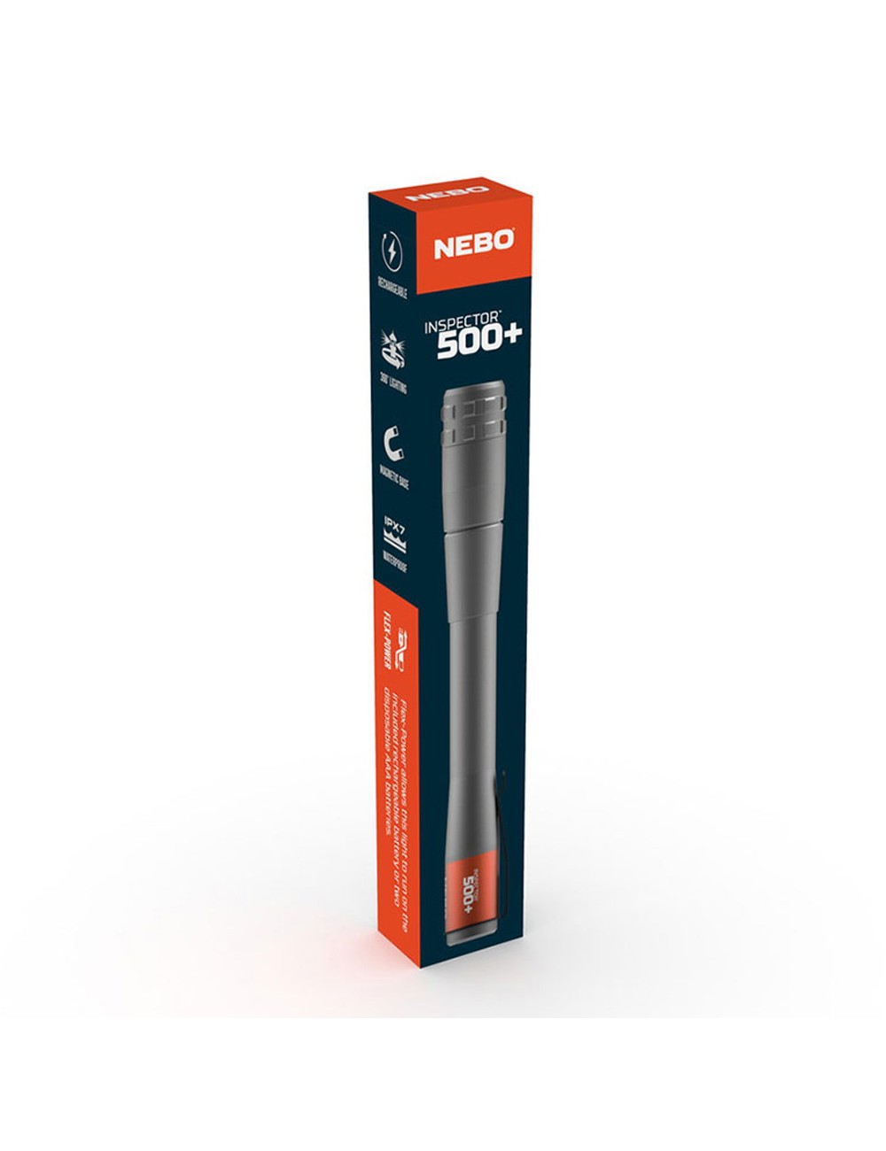 Linterna inspector 500+. boli flexpower por la compra de 6 unidades un expositor de regalo