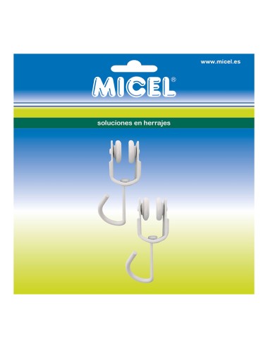 Blister de 2 poleas riel cortina interior tld18 92577 micel