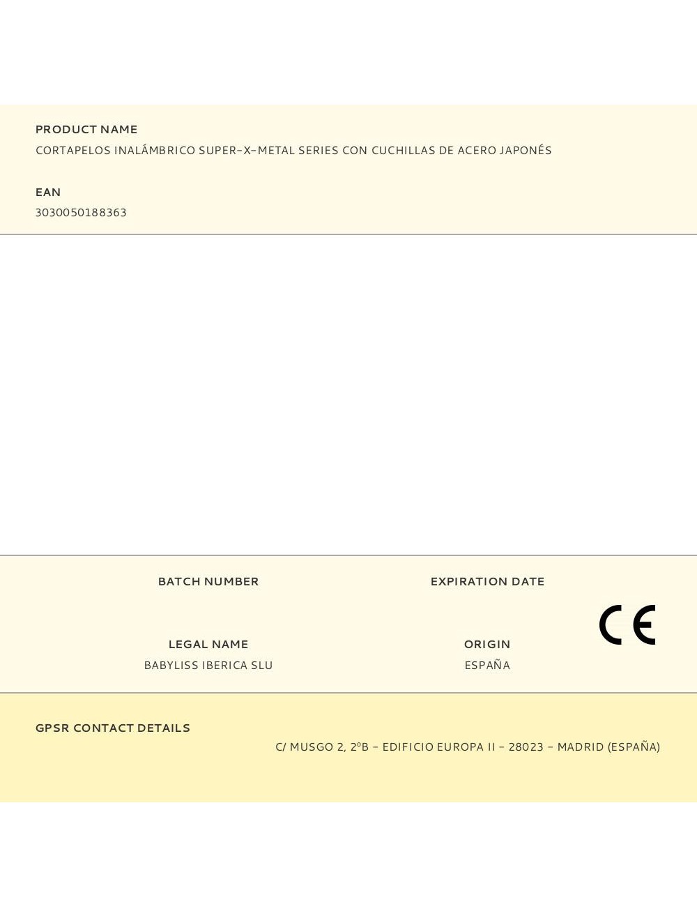 Cortapelos inalámbrico super-x-metal series con cuchillas de acero japonés