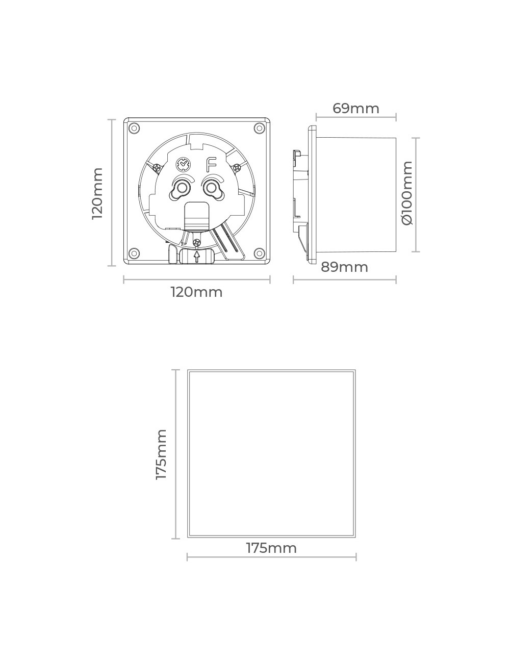 Extractor de aire con tapa blanca, ( personalizable) 11w ø10cm edm
