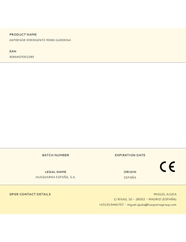 Aspersor emergente md80 gardena