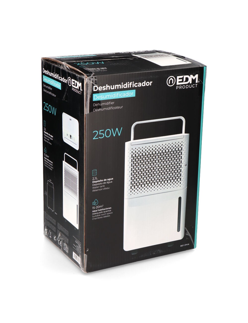 Deshumidificador 250 w 12l/día depósito 2,1l