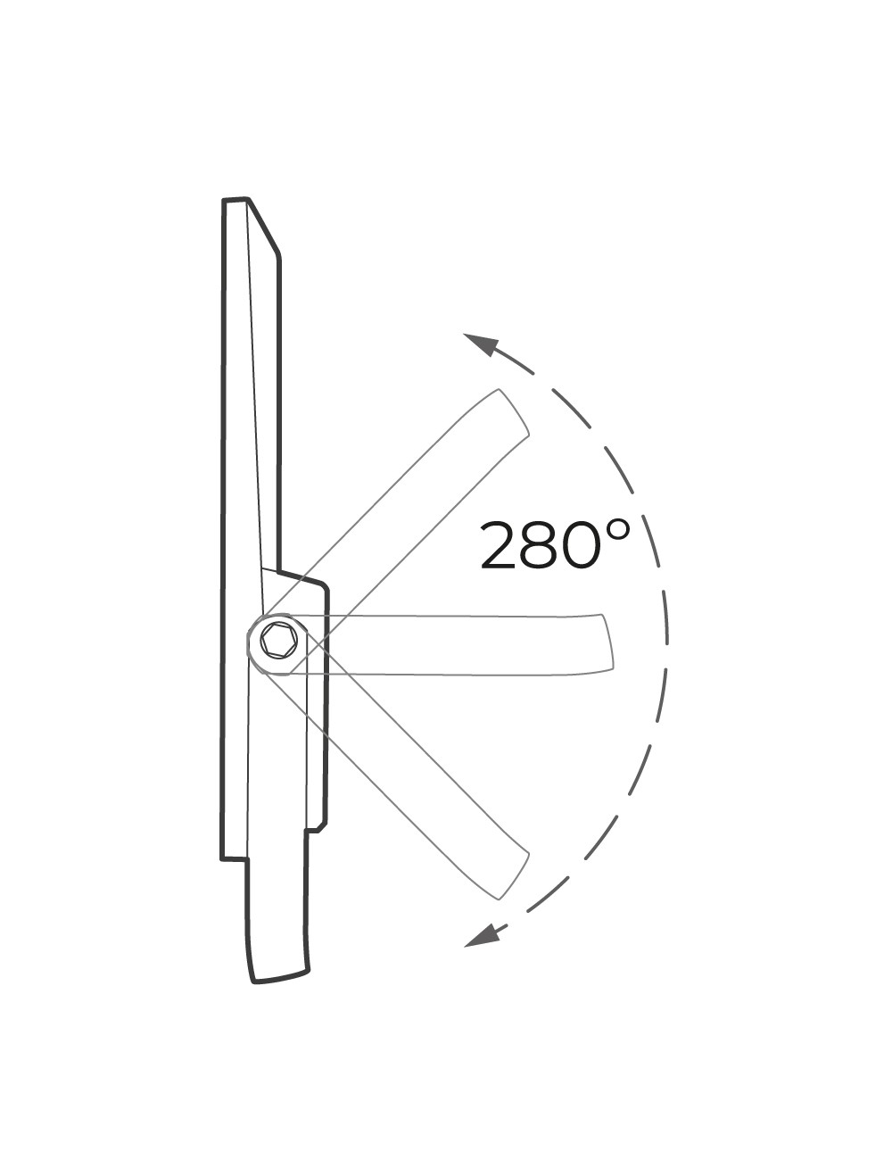 Foco proyector solar slim 100 w 1.200 lm 6500 k luz fría