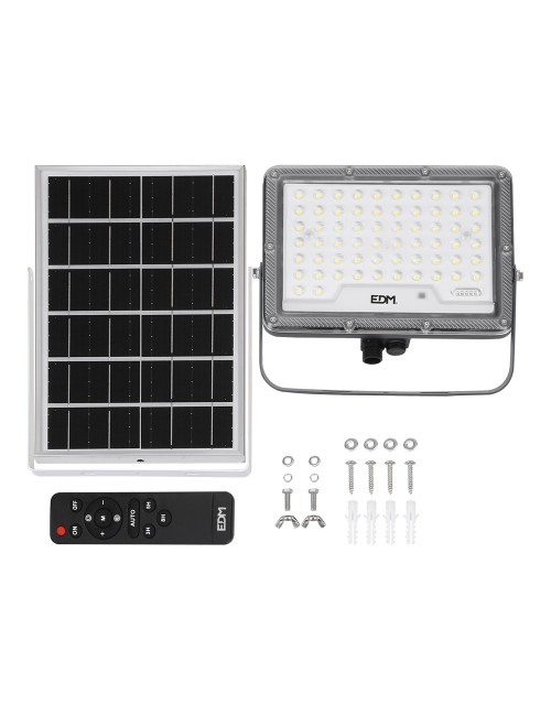 Foco proyector solar slim 200 w 1800 lm 6500 k luz fría